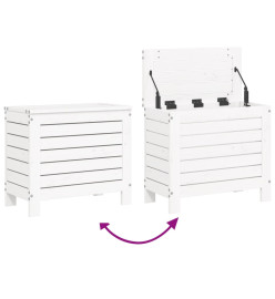 Salon de jardin 10 pcs blanc bois de pin massif