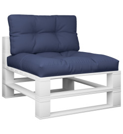Coussins de palette lot de 2 bleu marine tissu