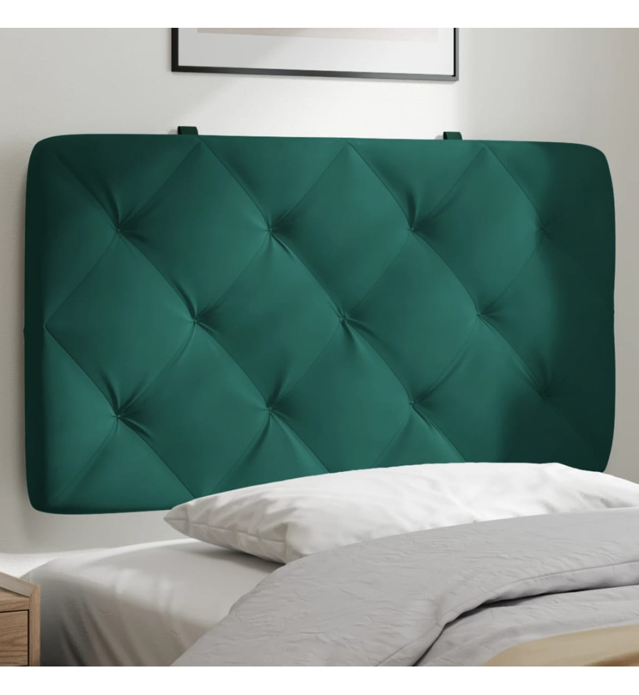 Coussin de tête de lit vert foncé 80 cm velours Coussin de tête de lit vert foncé 80 cm velours