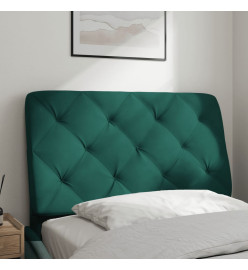 Coussin de tête de lit vert foncé 80 cm velours