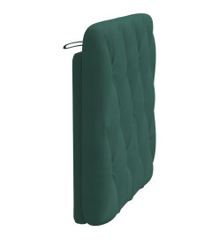 Coussin de tête de lit vert foncé 80 cm velours
