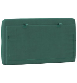 Coussin de tête de lit vert foncé 80 cm velours