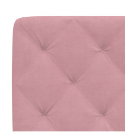 Cadre de lit avec tête de lit Rose 90x190 cm Velours
