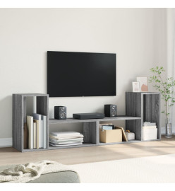 Meubles TV 2 pcs sonoma gris 75x30x50 cm bois d'ingénierie