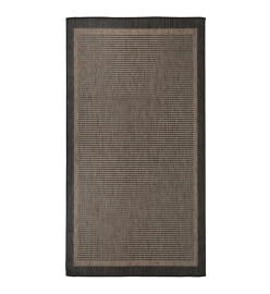 Tapis à tissage plat d'extérieur 80x150 cm Marron foncé