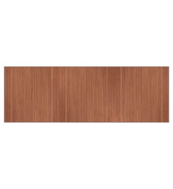 Tapis rectangulaire marron 100x300 cm bambou