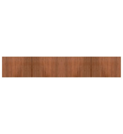 Tapis rectangulaire marron 70x400 cm bambou