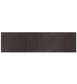 Tapis rectangulaire marron foncé 80x300 cm bambou