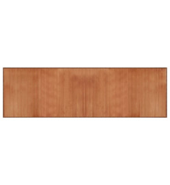 Tapis rectangulaire marron 60x200 cm bambou