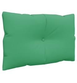 Coussins de palette 3 pcs vert tissu