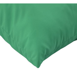 Coussins de palette 3 pcs vert tissu