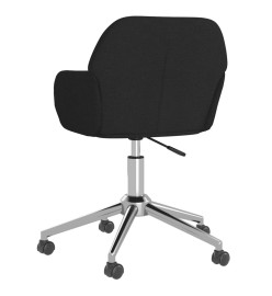 Chaise pivotante de bureau Noir Tissu