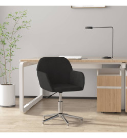 Chaise pivotante de bureau Noir Tissu