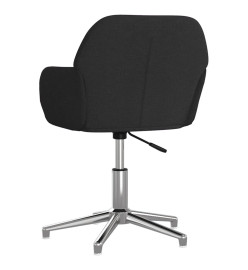 Chaise pivotante de bureau Noir Tissu