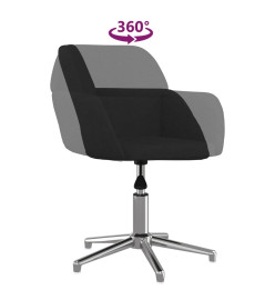 Chaise pivotante de bureau Noir Tissu