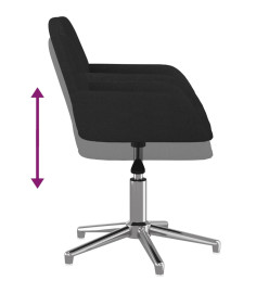 Chaise pivotante de bureau Noir Tissu