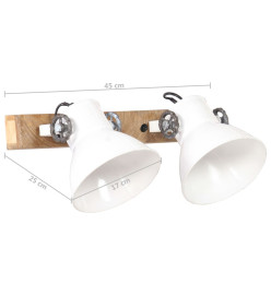 Lampe murale industrielle Blanc 45x25 cm E27