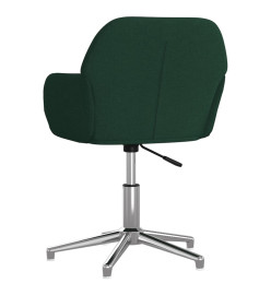 Chaise pivotante de bureau Vert foncé Tissu