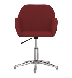 Chaise pivotante de bureau Rouge bordeaux Tissu