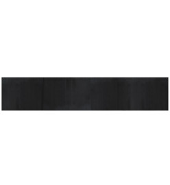 Tapis rectangulaire noir 80x400 cm bambou