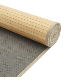 Tapis rectangulaire naturel clair 60x400 cm bambou