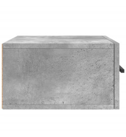 Table de chevet murale gris béton 35x35x20 cm