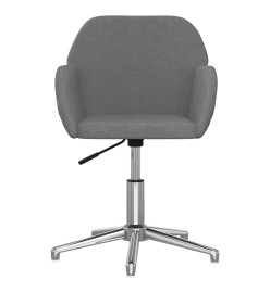 Chaise pivotante de bureau Gris clair Tissu