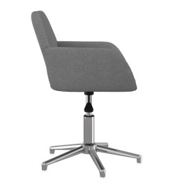 Chaise pivotante de bureau Gris clair Tissu