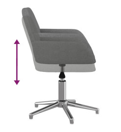 Chaise pivotante de bureau Gris clair Tissu