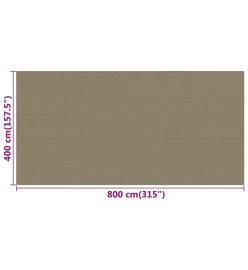 Tapis de tente Taupe 400x800 cm PEHD