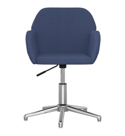 Chaises pivotantes à manger lot de 2 bleu tissu