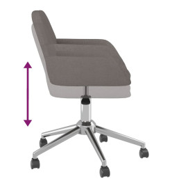 Chaise pivotante de bureau Gris foncé Tissu