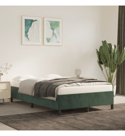 Cadre de lit vert foncé 120x190 cm velours