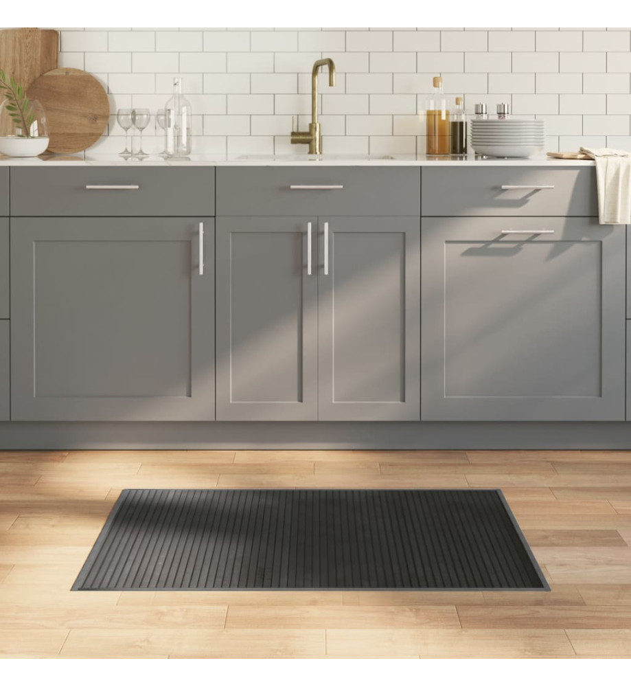 Tapis rectangulaire gris 60x100 cm bambou Tapis rectangulaire gris 60x100 cm bambou
