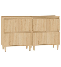 Buffets 2 pcs chêne sonoma 60x35x70 cm bois d'ingénierie