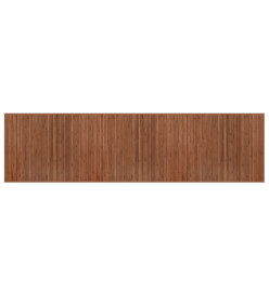 Tapis rectangulaire marron 80x300 cm bambou