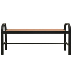 Banc de jardin 124,5 cm acier et WPC marron et noir