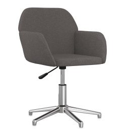 Chaise pivotante de bureau Gris foncé Tissu