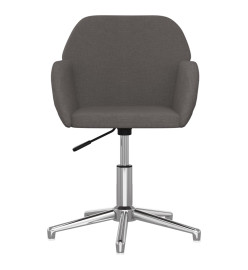 Chaise pivotante de bureau Gris foncé Tissu