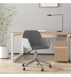 Chaise pivotante de bureau Gris clair Tissu