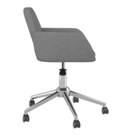 Chaise pivotante de bureau Gris clair Tissu