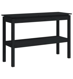 Table console Noir 110x40x75 cm Bois de pin solide