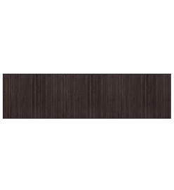 Tapis rectangulaire marron foncé 80x300 cm bambou