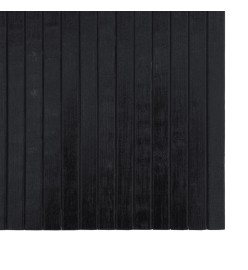 Tapis rectangulaire noir 70x400 cm bambou