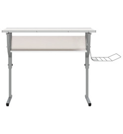 Bureau d'artisanat blanc et gris 110x53x(58-87) cm