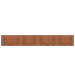 Tapis rectangulaire marron 60x400 cm bambou