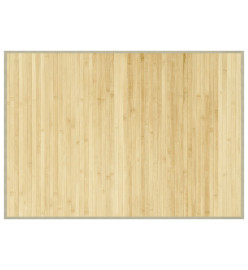 Tapis rectangulaire naturel clair 70x100 cm bambou