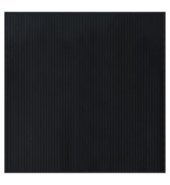 Tapis carré noir 100x100 cm bambou