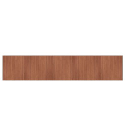 Tapis rectangulaire marron 100x500 cm bambou