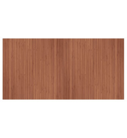 Tapis rectangulaire marron 100x200 cm bambou